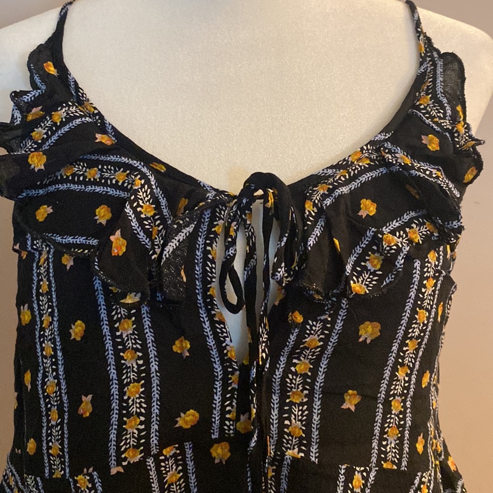 Free People Love to Love Black Floral Cami - Picture 2 of 12